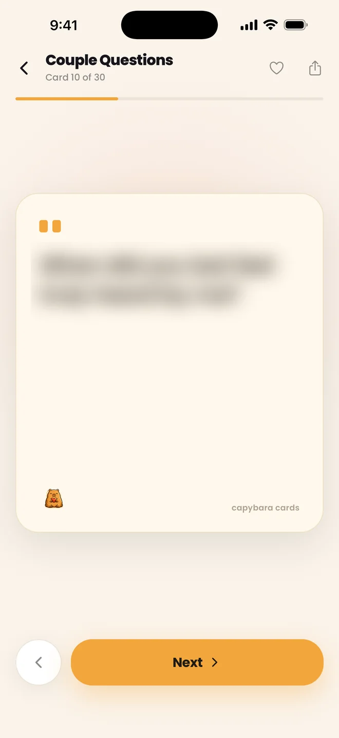 A question card in capybara cards, text hidden